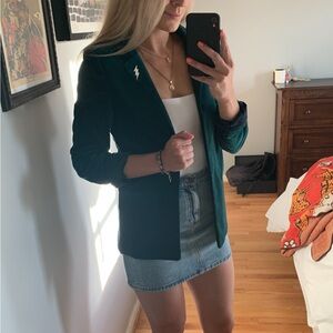 Zadig & Voltaire Green Velvet Blazer
